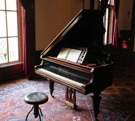 Piano in living room