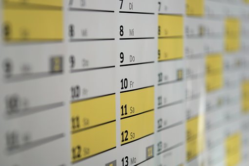 Calendar - use it to choose the right moving date