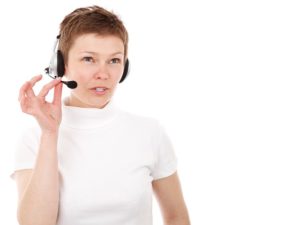 Woman phone operator