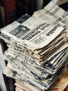 A pile of newspapers