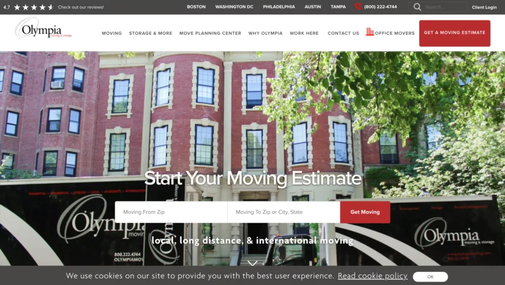 Top 10 moving companies in boston